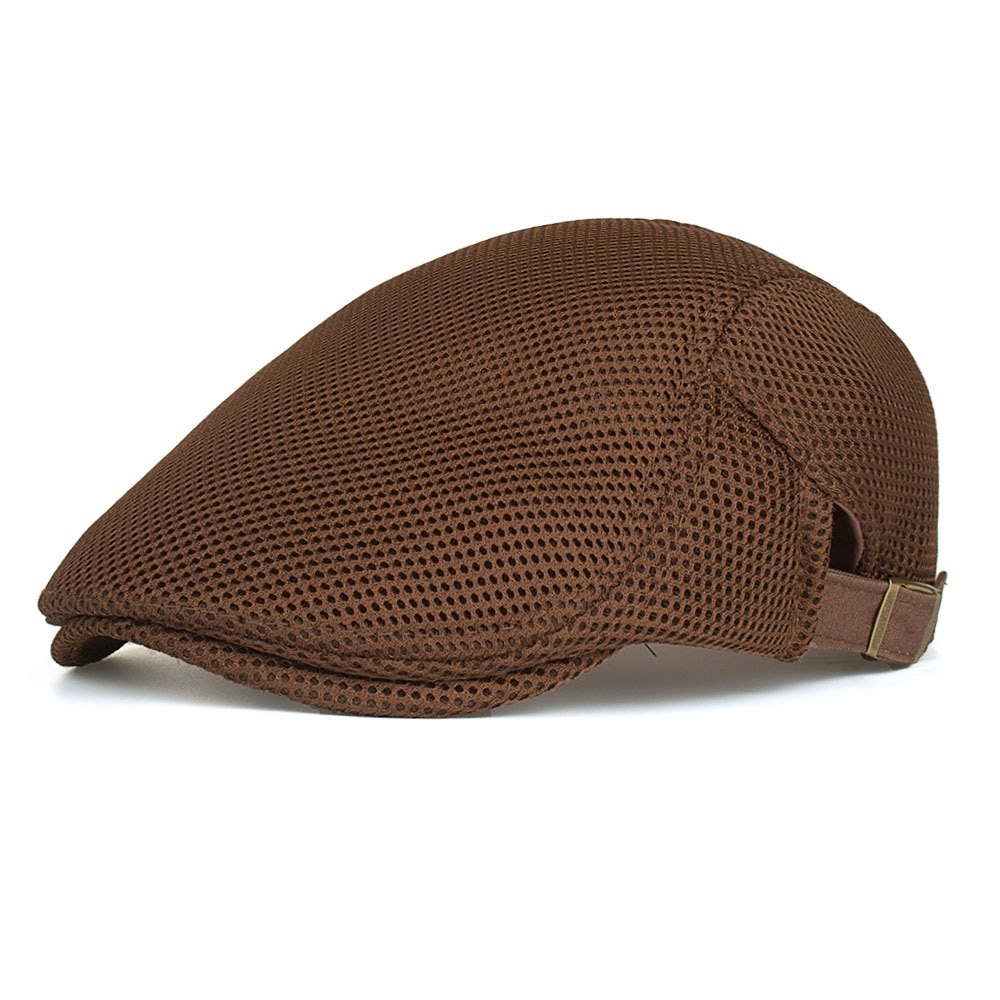 JOYMAY Spring Summer newsboy cap Berets Caps Unisex mesh Casual Peaked Cap Casquette Cap Y058: Coffee