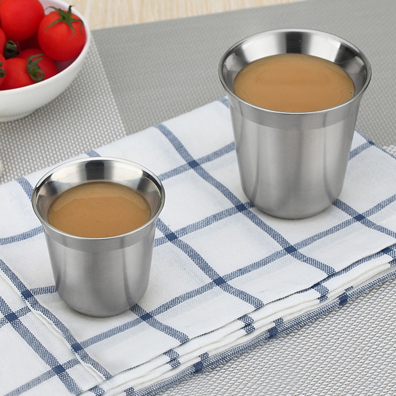 Stainless Steel coffee Nescafe Double Wall Thermo capsule coffee cup coffee mug Nespresso cups Espresso cup