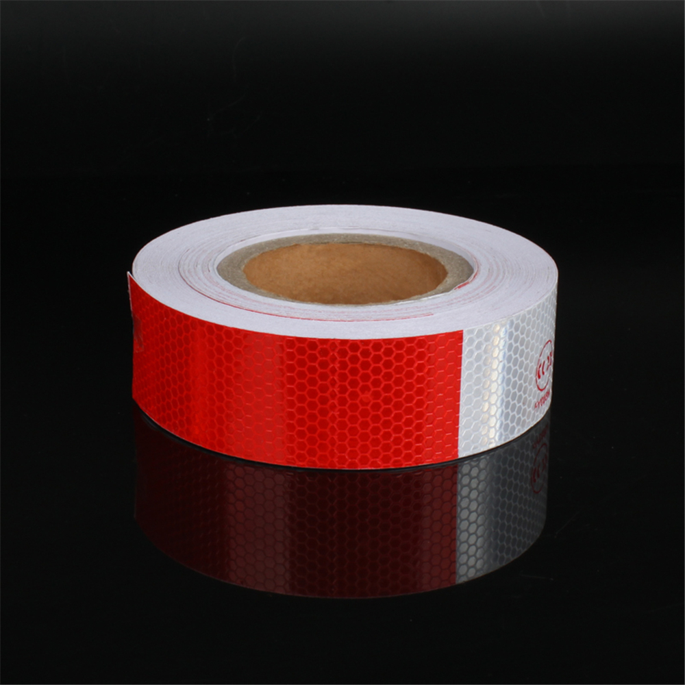 30 Meters Reflective Tape Red and White Reflective Strip Body Tape Stick Car Road Traffic Night Luminous Safety Pvc Warning Tape