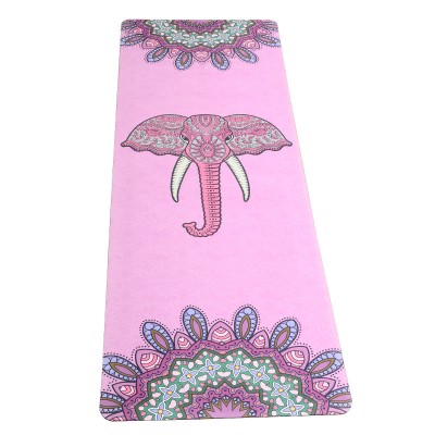 AMYOGA Yoga Mat - 183x61cm - TPE, Suede, Natural Rubber - Non-slip, Sweatproof, Body Alignment: Plum