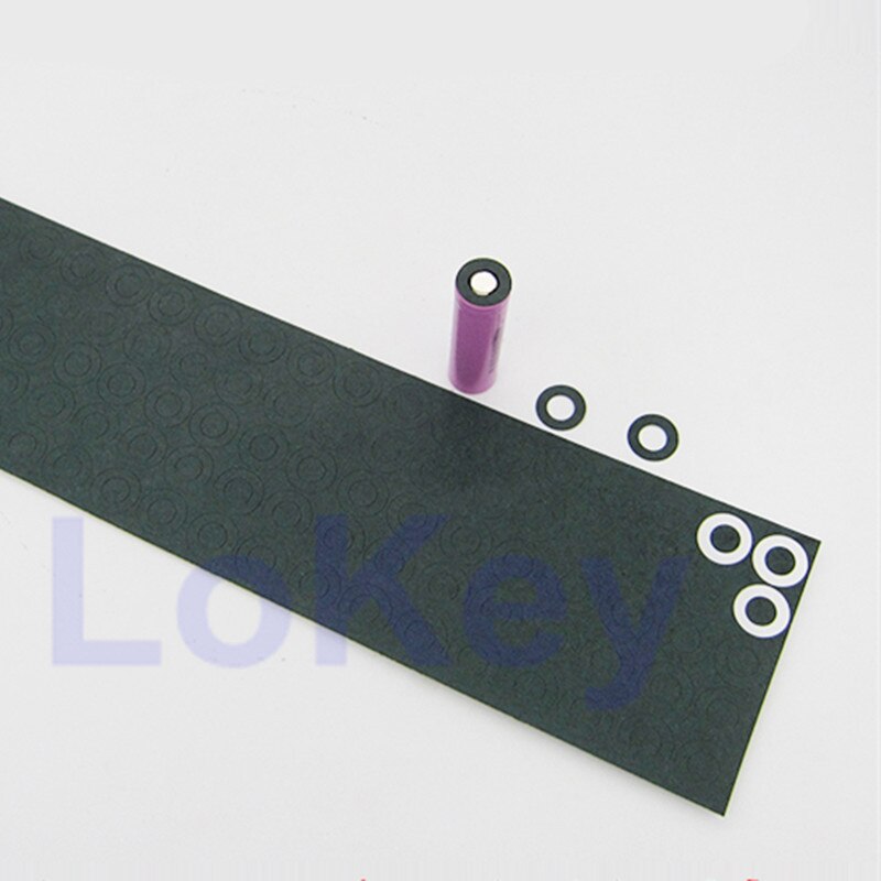 100pcs 1S 18650 Li-ion Battery Insulation Gasket Barley Paper Battery Pack Cell Insulating Glue Patch Electrode Insulated Pads