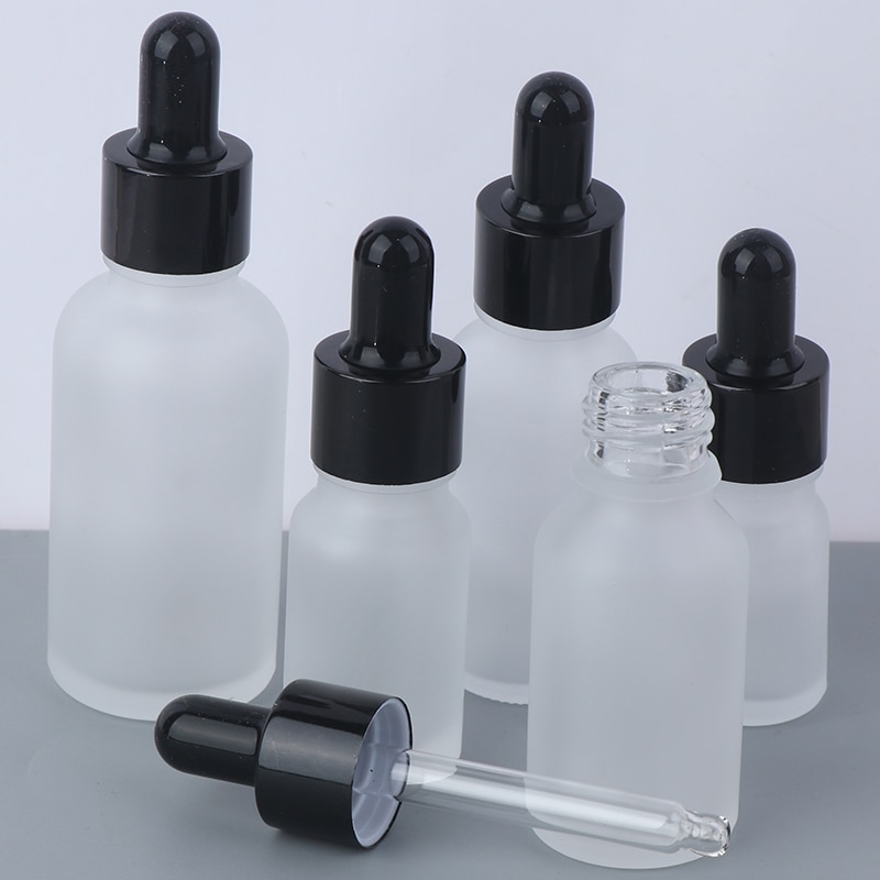 Lege Lipgloss Tubes Frosted Dropper Amber Glas Aromatherapie Vloeistof Voor Essentiële Massage Olie Pipet Hervulbare Flessen
