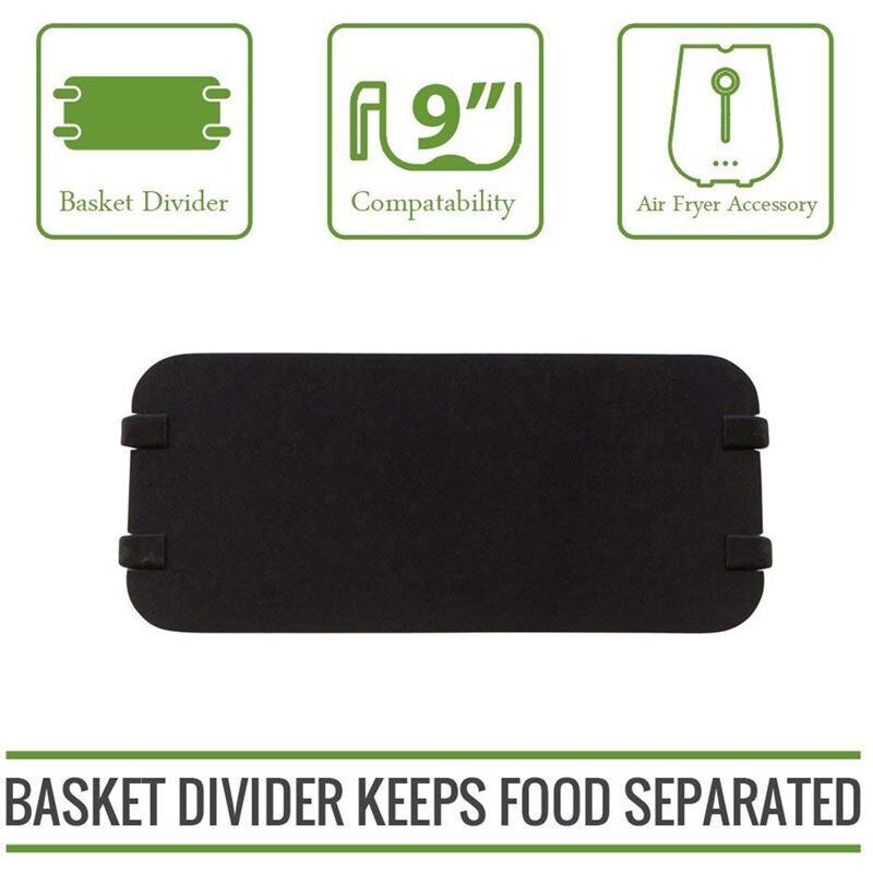 XL separador de cocción de freidora de aire, Compatible con cestas de freidora de aire de 9 pulgadas. Separador de cesta de freidora de aire que mantiene los alimentos separados
