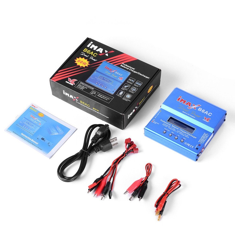 Cargador iMAX B6 AC RC 80W B6AC 6A cargador de batería Lipo Nimh Li-ion ni-cd cargador de equilibrio Digital con pantalla Digital LCD