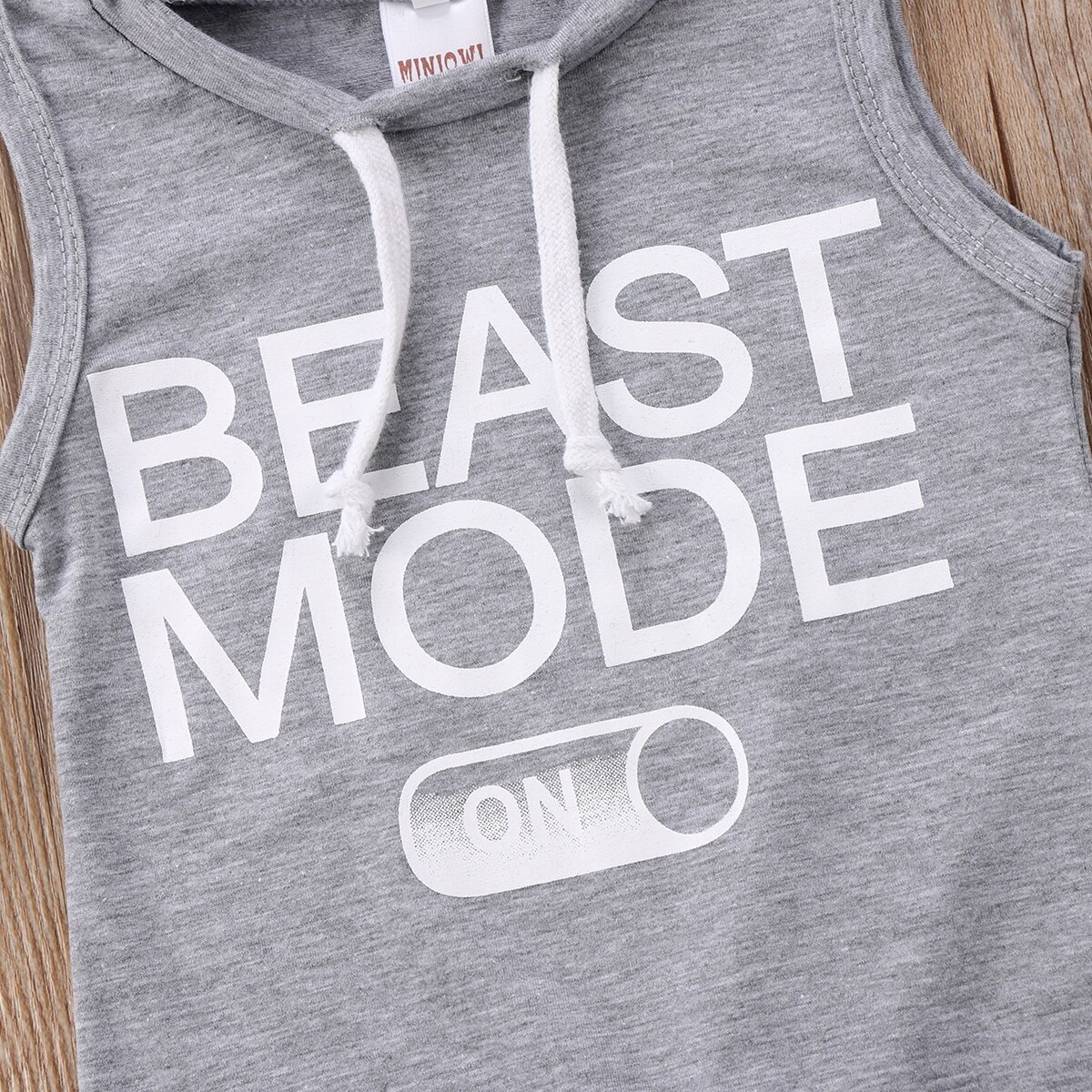 Emmababy Zomer Kids Baby Boy Romper Mouwloze Cool BEAST MODE OP Gedrukt Romper Losse Jumpsuit Speelpakje Outfits Kleding