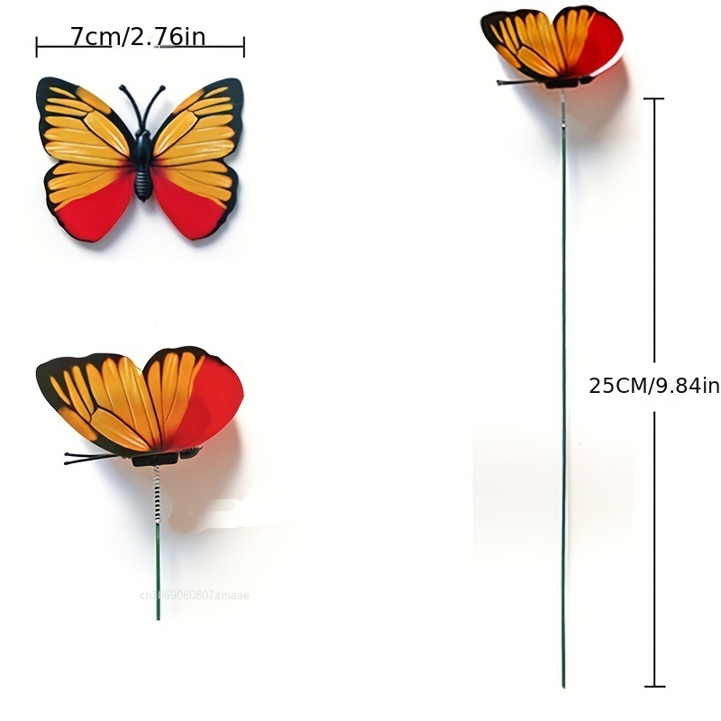 Waterproof Simulation Butterfly Garden Yard Planter Colorful Whimsical Butterfly Stakes Outdoor Flower Pot Home Decoration