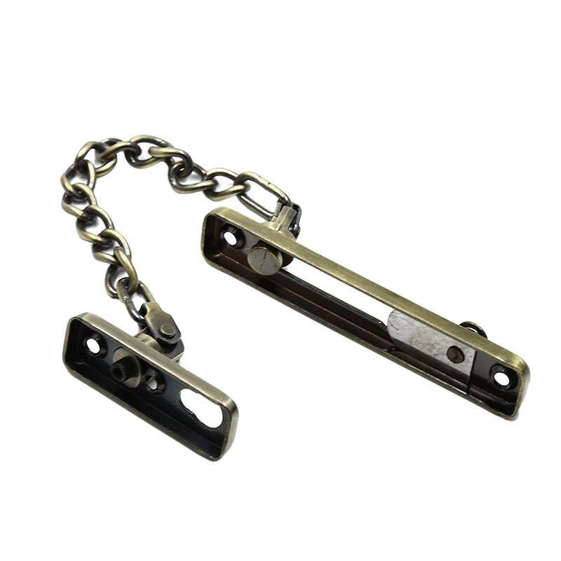 1 cerradura de cadena de seguridad para puerta y tornillos, cerradura de seguridad para armario, cerraduras para DIY, herramienta para puerta de casa, Color dorado y plateado