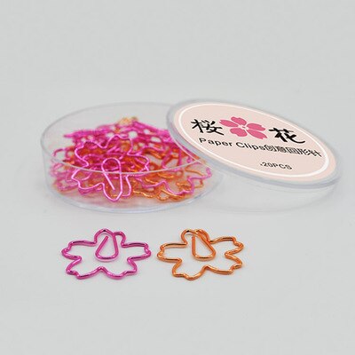 pink clip metal paper clip bookmark office stationery sakura paper clips: pink and rose gold