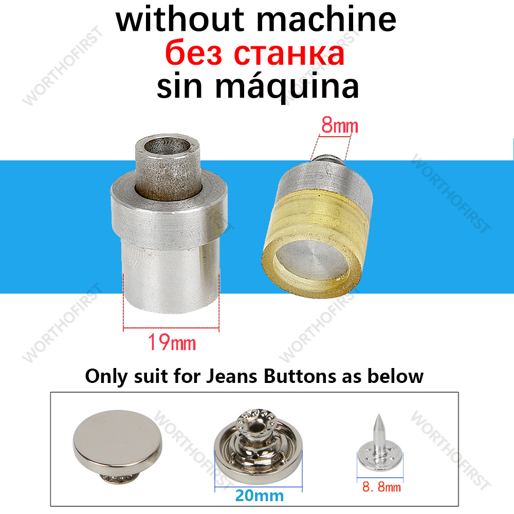 Pressa a mano piccola da tavolo multifunzionale o fustelle in metallo per bottoni automatici per borse per abbigliamento in pelle, jeans, accessori per cucire