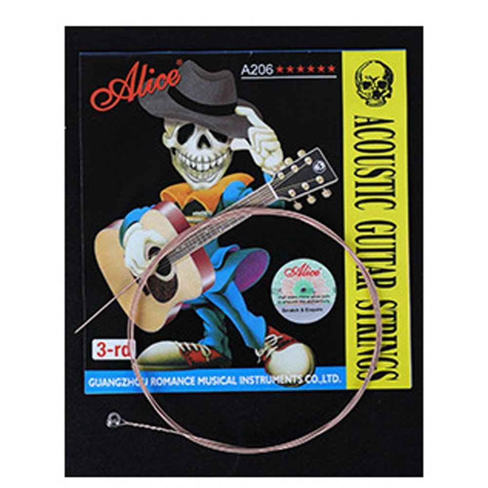 Alice-Gitarrensaiten der A206-Serie, 0,28 mm, 0,11 Zoll, Akustikgitarrensaiten, lange Lebensdauer, Stahlgitarre, 6 Saiten, Musikbegeisterte: verrotten
