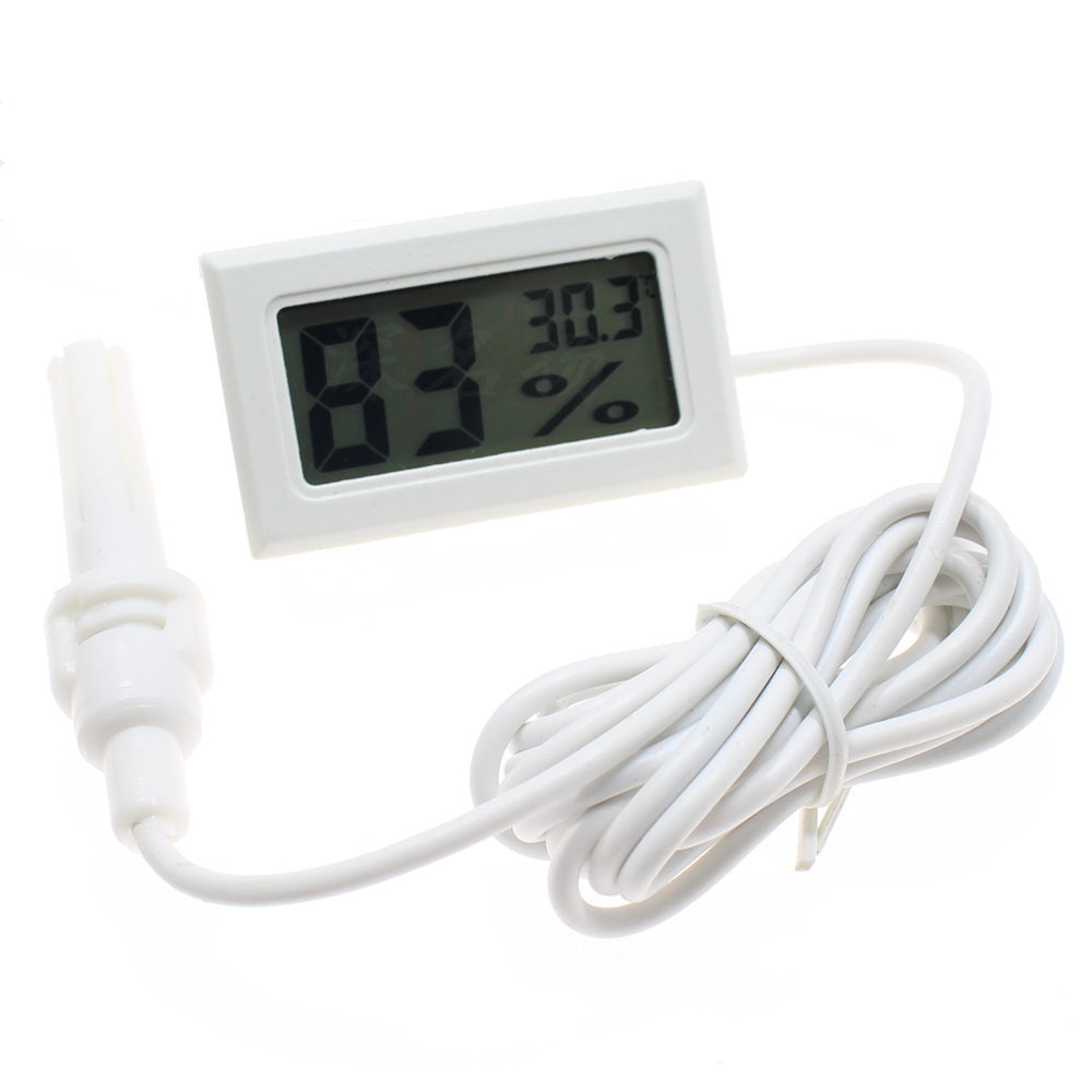 Mini praktisk digital lcd hygrotermograf med sensor hygrometer termometer biavl bistade langstroth dadant bikube