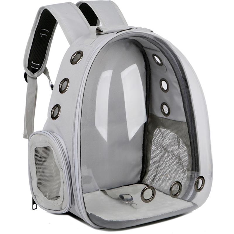 Sac de transport pour chat sac à dos pour chat respirant petit sac de transport pour animaux de compagnie sac de voyage extérieur sac à dos transporteur pour chats chiens espace Transparent: Grey