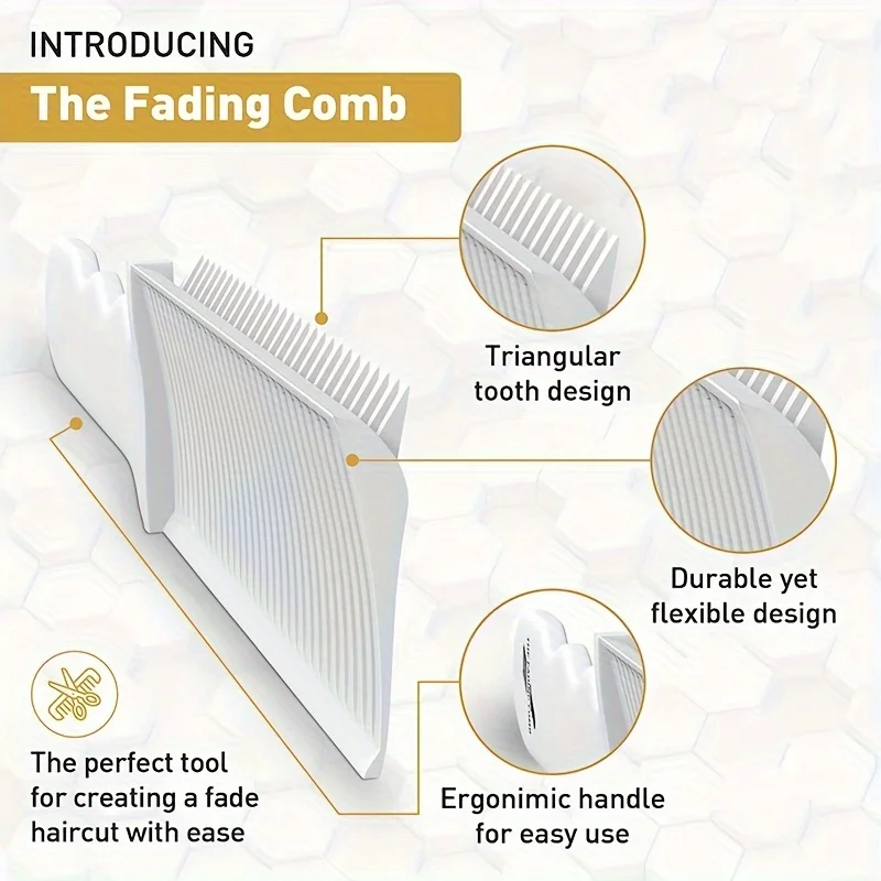 Peine para decoloración, cortadora de peluquero , mezcla plana, peine para cortar cabello para hombres, cepillo para decolorar resistente al calor, herramienta de estilismo de salón