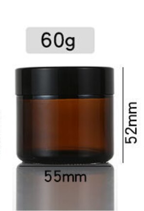 Taza de bougie marrones grandes DIY botella vacía hecha a mano de vidrio vela tarro fabricación de velas materiales envase recargable: 60ml black cover