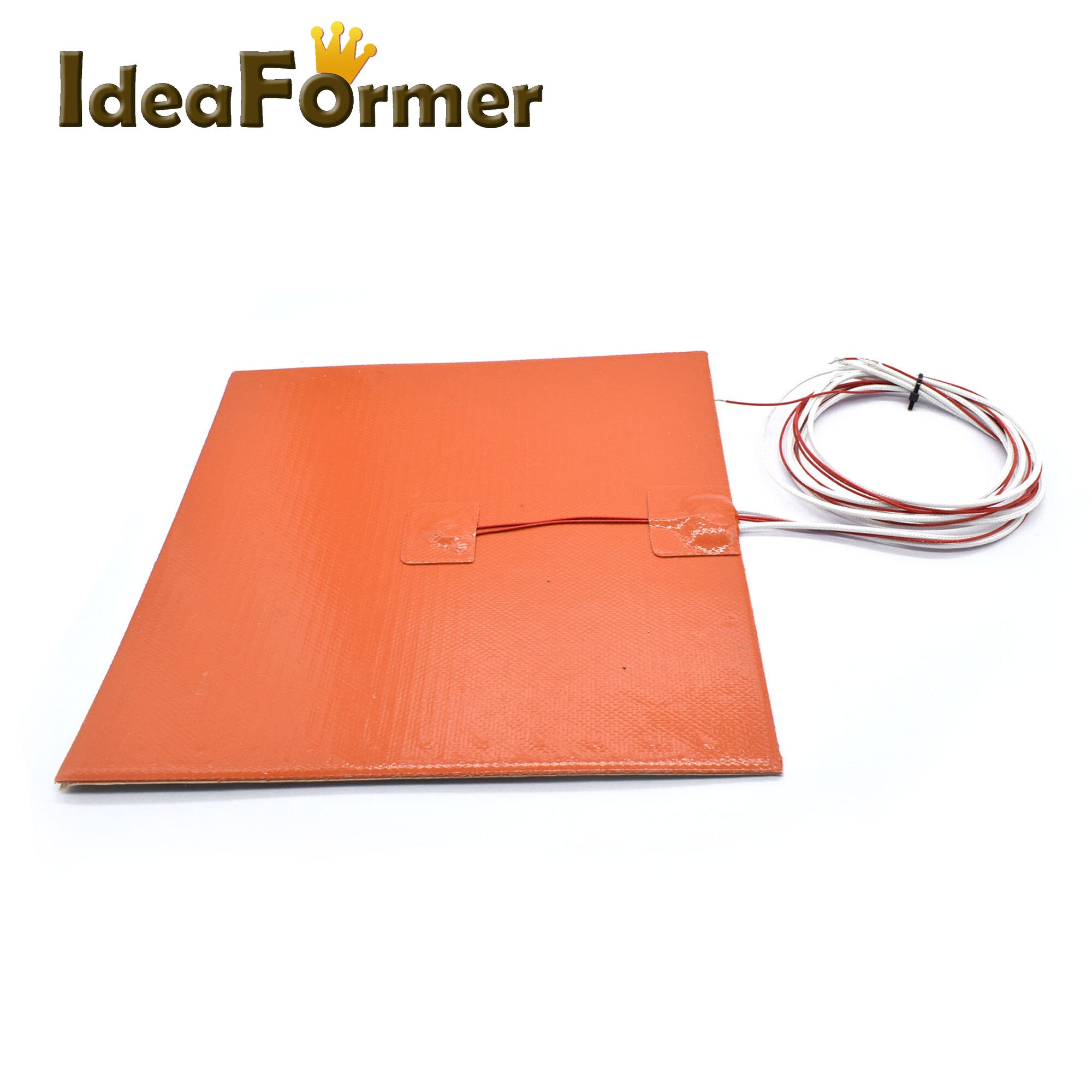 Almohadilla calefactora de silicona para cama de impresora 3D, almohadillas eléctricas de 220x220/235/300/310/400mm, 24/220V, 500/750/800W, Color Rojo
