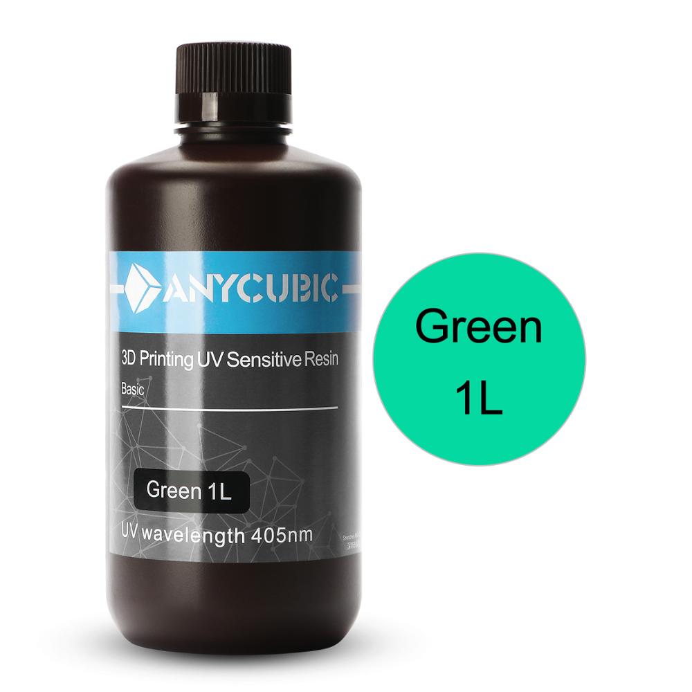 ANYCUBIC 405nm UV Harz Für Photon 3D Drucker Photon-S Druck Material LCD UV Empfindliche Normalen 500 ml/1L Flüssigkeit Flasche: TranGreen-1L
