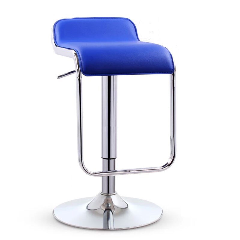 Modern Bar Chair Lifting Rotate Bar Home Front Desk Coffee Shop Simple Leisure High Chair: Blue