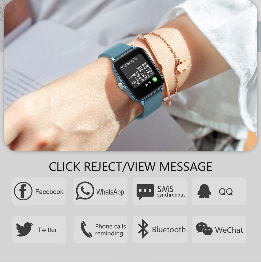Y22 Smart Watch 1.72 Inch IPS 320*385 45 Days Long Standby Heart Rate Blood Pressure Monitoring Smart Wristband Multi-sport Mode