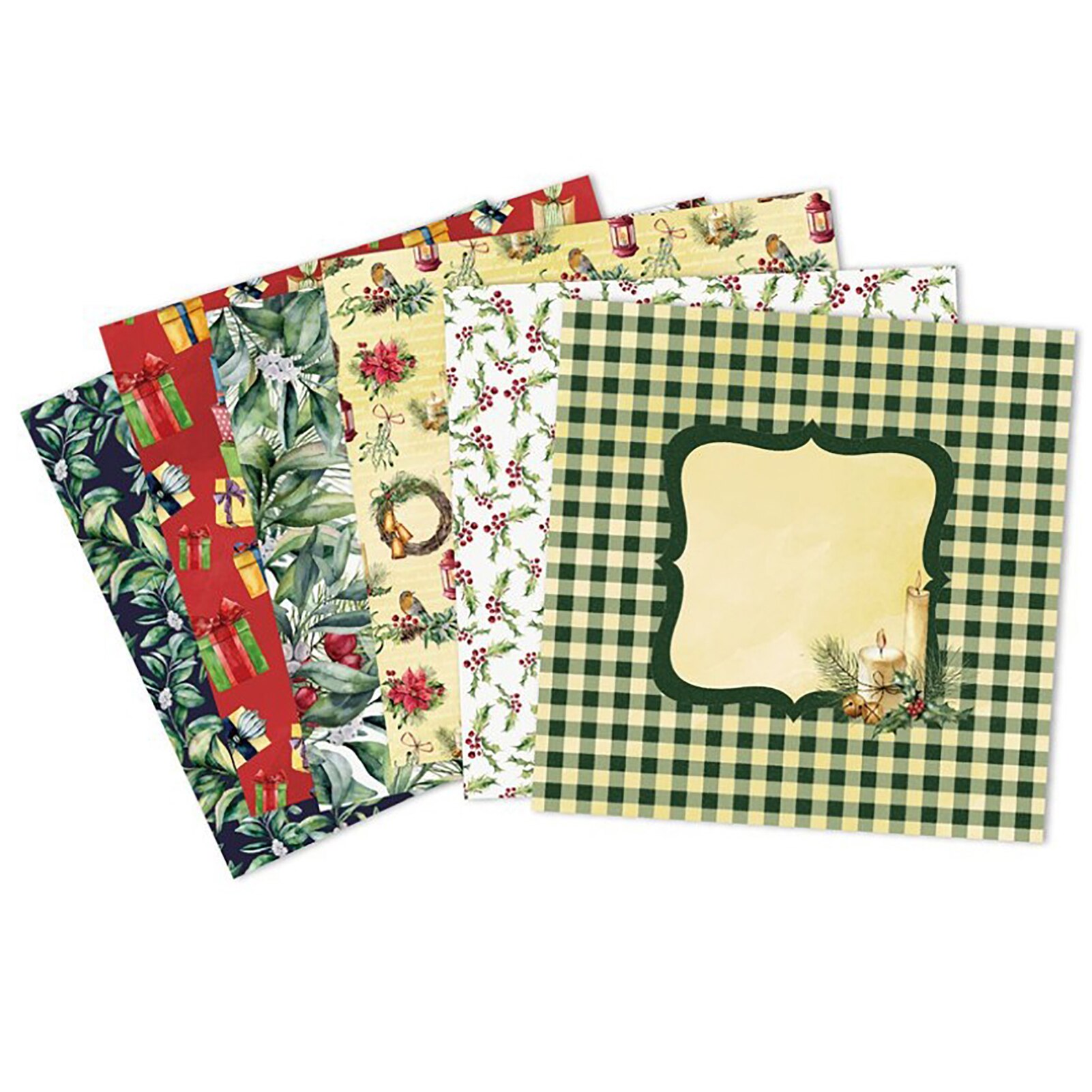24 Sheets Christmas Party Scrapbooking Pads Paper Origami Art Background Paper Card Making DIY Scrapbook Paper Craft