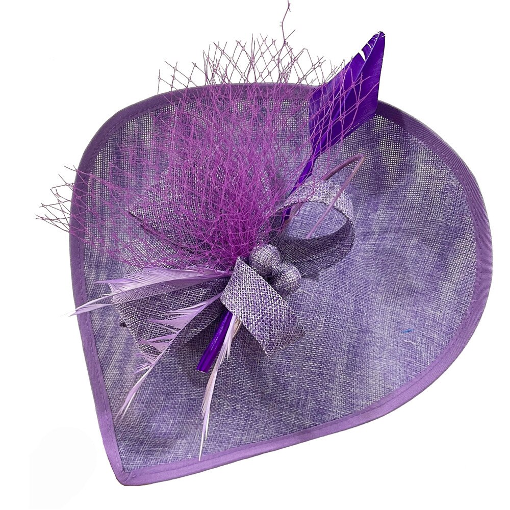 Linen Flowers Wedding Derby Hats Veils And Fascinators Bridal Hats With Face Veil Women&#39;s Formal Party Dinner Hair Accessories: hot pink