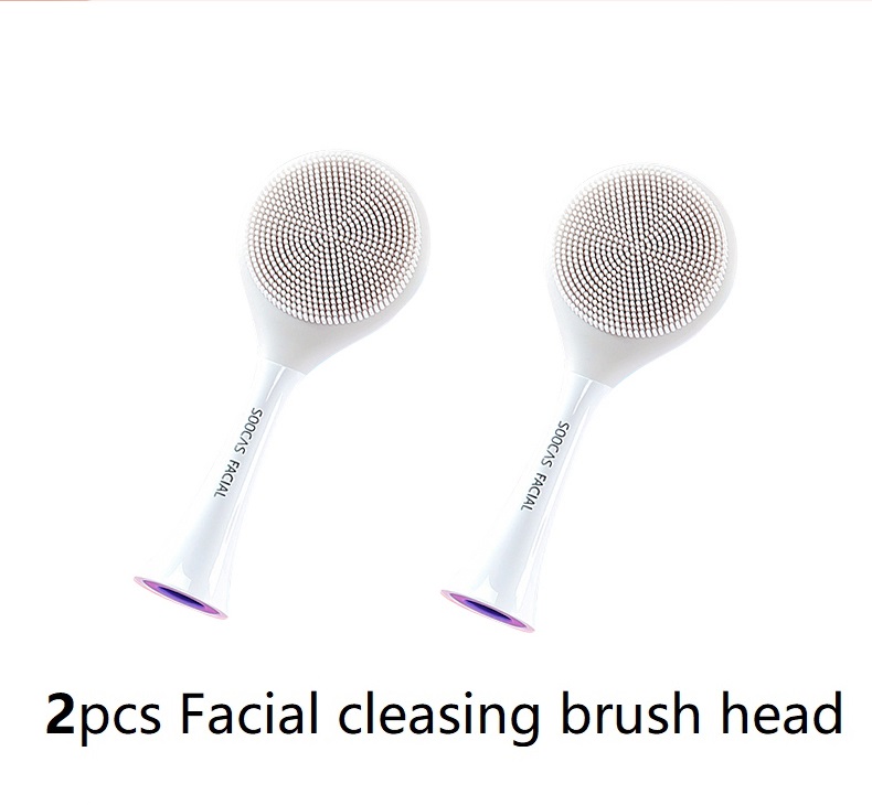 Replacement Soocas X1 X3 X3U X5 Facial Cleansing Brush Head for Xiaomi Sonic Electric Toothbrush Soocare Electric Massage Brush: 2 white