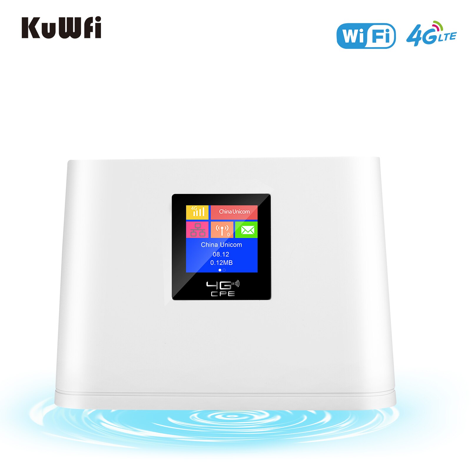 Kuwfi desbloqueado 4g wifi roteador 150mbps sem fio hotspot casa 4g lte cpe roteador móvel rj45 wan lan 4g sim cartão cat4 roteador interno