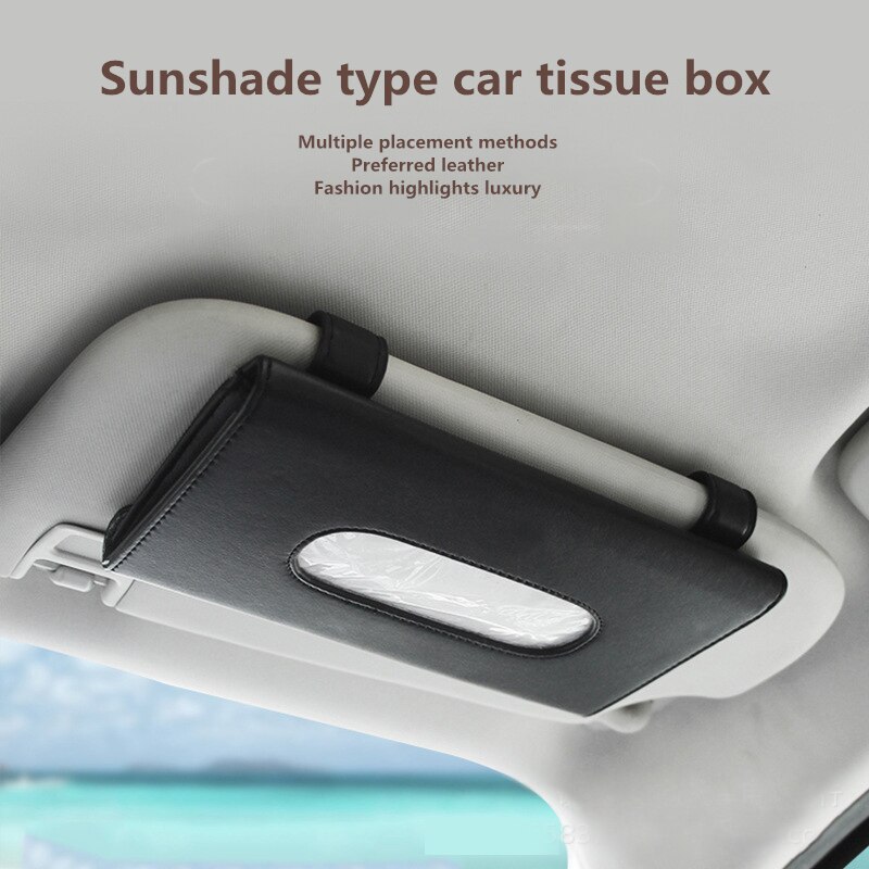 1 stk sorte tissue-æsker med engangsservietter tissue-bokse biltilbehør tissue-taske organiser bildekoration autoopbevaring