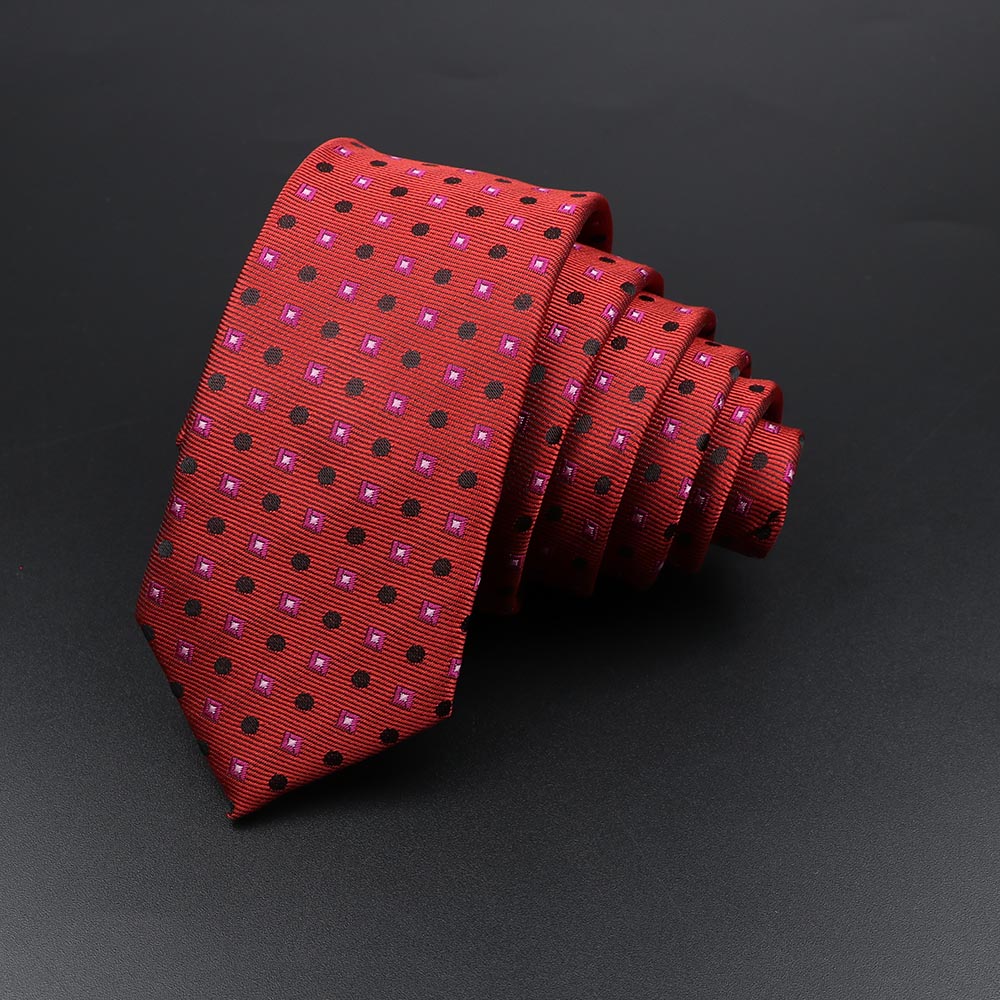 Klassische, schmale, gestreifte Krawatte für Herren, verrotten, marineblau, Jacquard-gewebt, solide Krawatte mit karierten Punkten, Alltagskleidung, Krawatte, Hochzeit, Party,