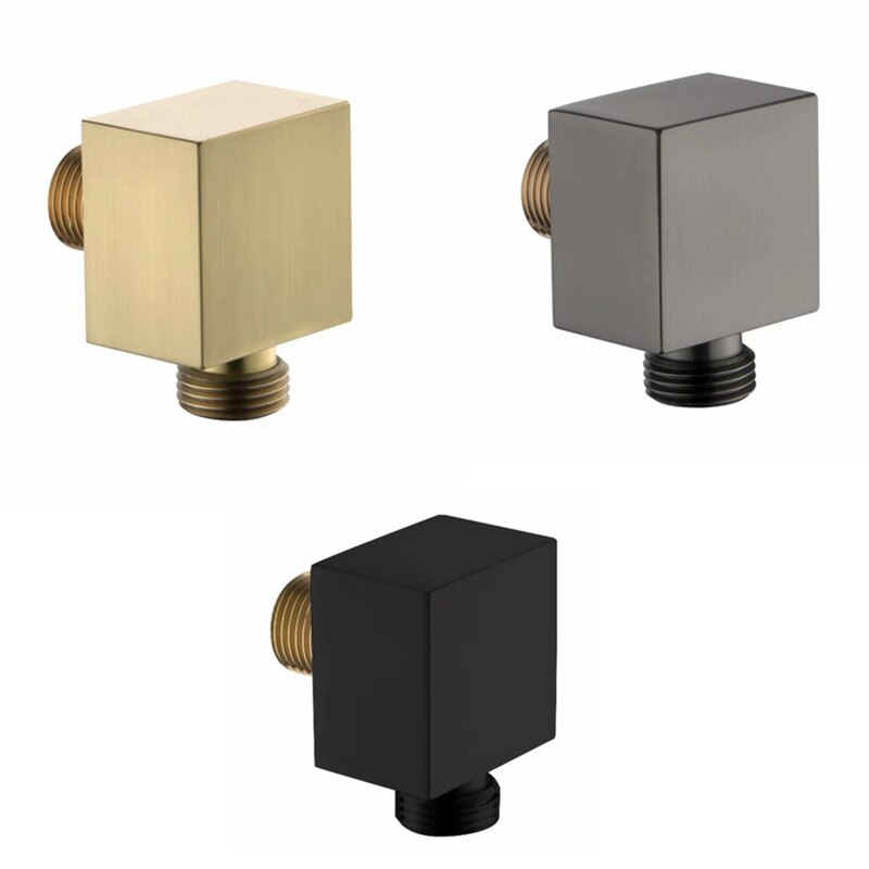 Matte Black or brushed gold or gray All Copper Bathroom Faucet shower connector Wall Mounted Tap Spout SP02