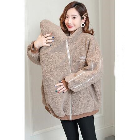 Mutterschaft Hoodie Schwangere Frauen Känguru Baby Träger Jacke Oberbekleidung Dicke Warme Wolle Liner Herbst Winter Mantel Kleidung Neue: Kaffee grau / L