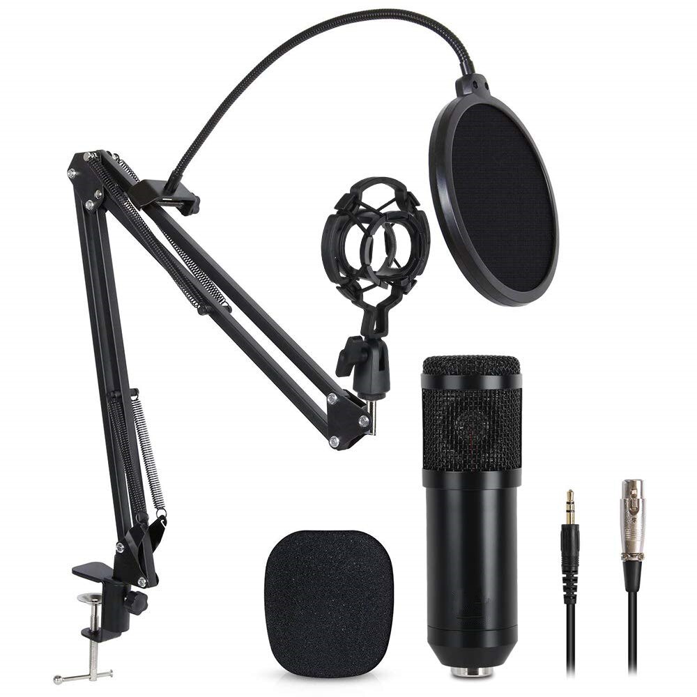 bm 800 microphone for computer 3.5mm wired studio condenser mic with tripod stand for Recording pc laptop bm800: Model 3