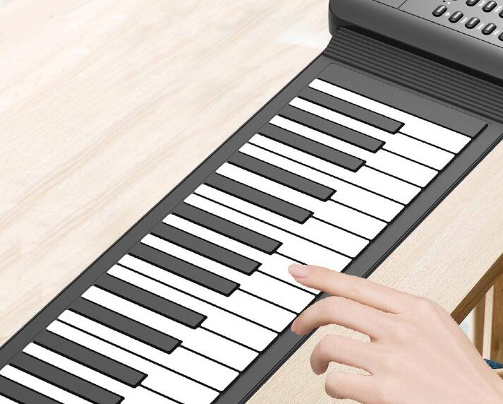 49 keys speaker Hand roll piano Portable folding Electronic organ Novice children Practice piano Musical instrument