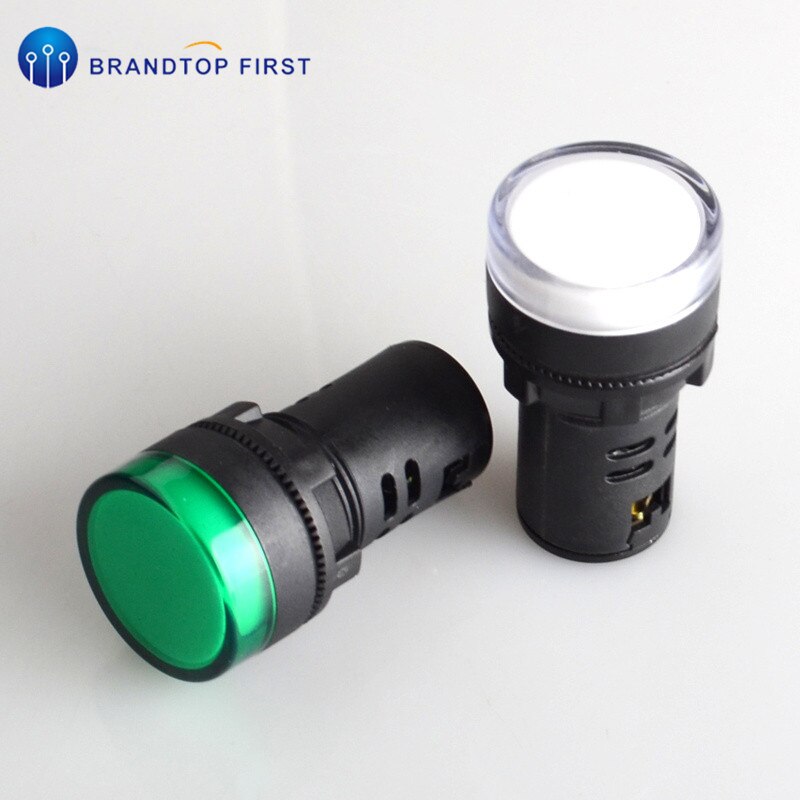 22mm indikator  ad16-22ds 6.3v 12v 24v 220v led signallampe rød/grønn/huang/blå/hvit indikatorlys