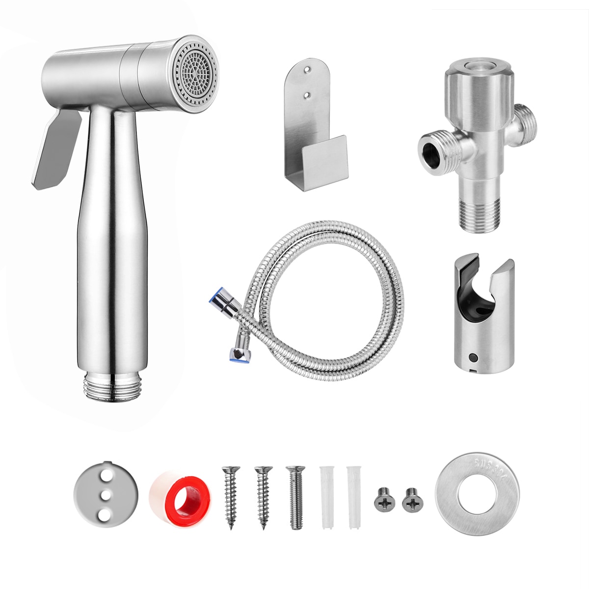 Shower Stainless Steel Bathroom Toilet Set Dual Mode Toilet Toilet Faucet Brass Toilet Handheld Shattaf Bidet Spray
