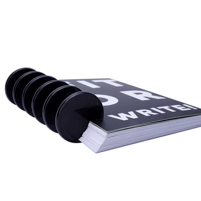 Oversized Black Binding Discs 53mm Loose-leaf Binding Buttons Plastic Ring Disc Notebook Mushroom Hole Discs Binder Buckle