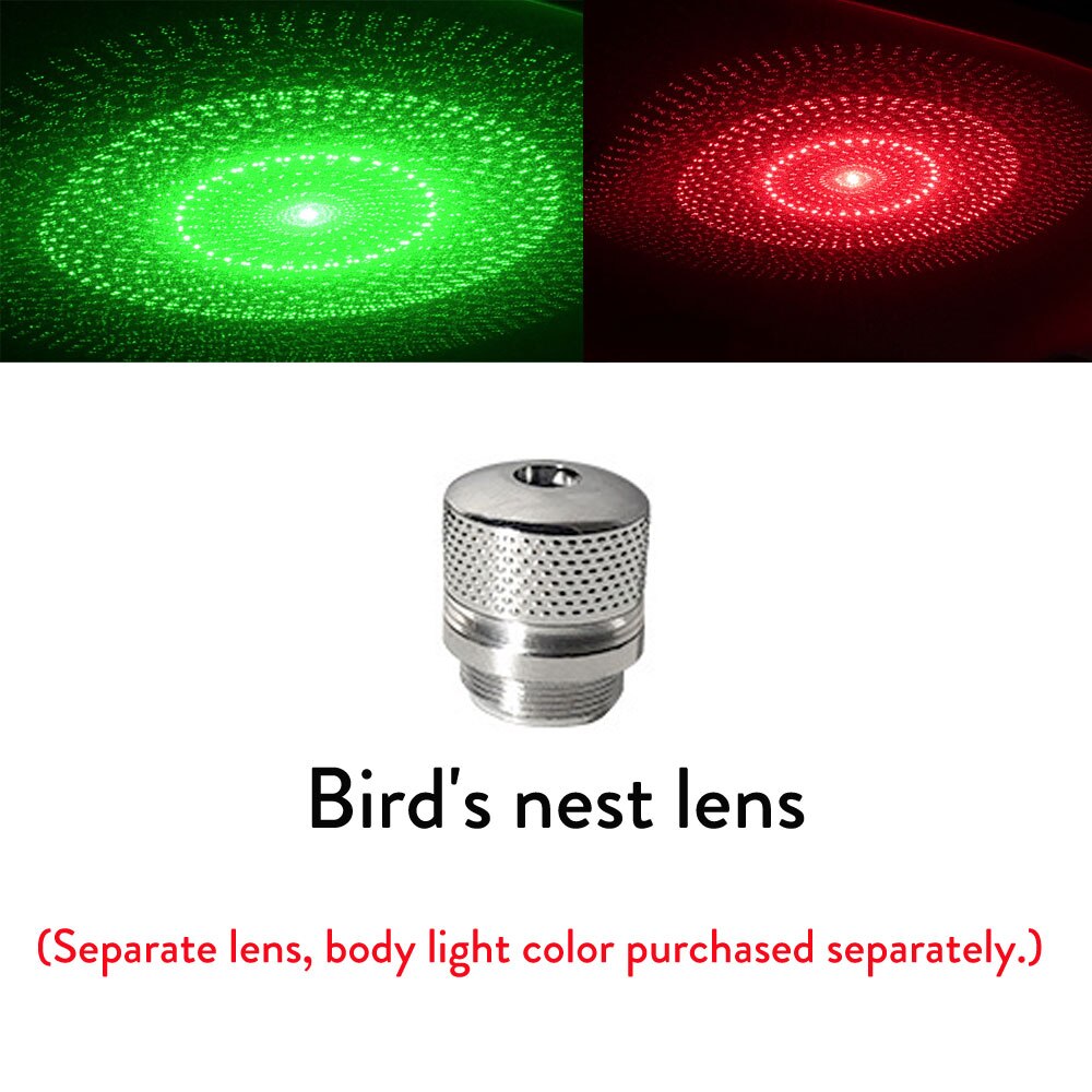 Mini LED COCHE techo estrella noche luz USB Lámpara decorativa proyector ambiente ajustable hogar techo Decoración Luz: Birds nest lens