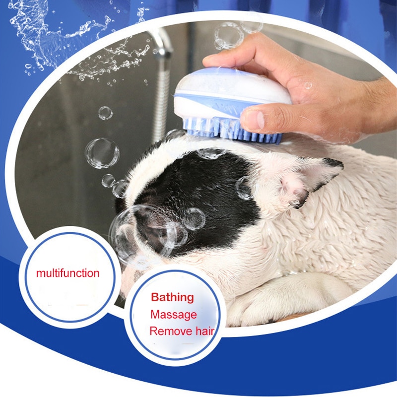 Thinbest Multifunctionele Handheld Huisdier Douchegel Shampoo Dispenser Hond Grooming Siliconen Haren Douche Borstel Voor Honden Massage