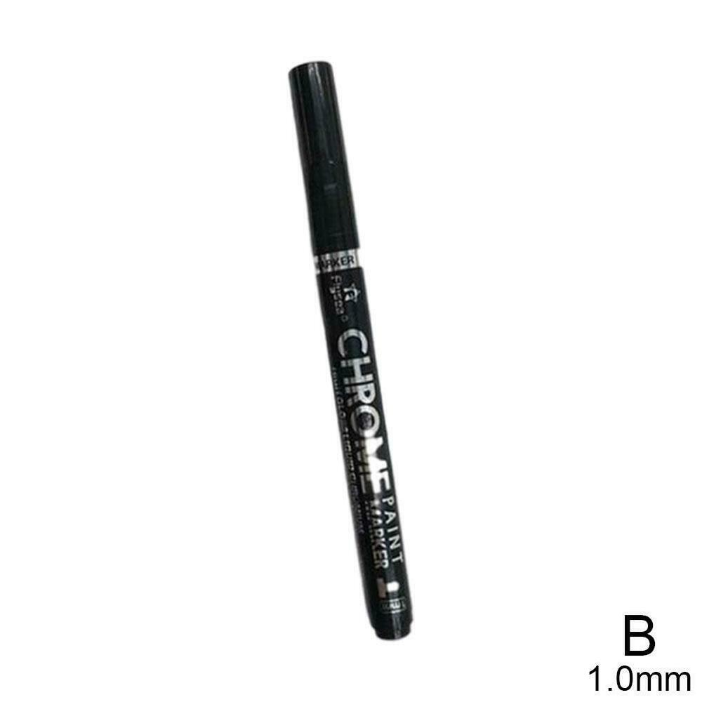Liquid Chrome Marker Set Silver Art Liquid Mirror Chrome Markers Fade-proof Metal Permanent Paint Craftwork Pen Accessories: 1.0mm