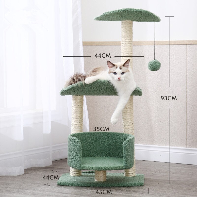 Funny Scratching Post Climbing Tree Toy Cat Tree Scratcher Activity Protecting Furniture Pet House Cat Furniture: D