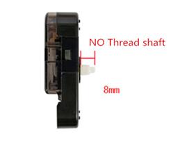 Mecanismo de reloj de pared precision 12888, 8/11/13/16/19/22mm, máquina de movimiento de cuarzo, Kit de reparación de Manos negras, sustitución de herramienta con gancho: No thread shaft  8mm