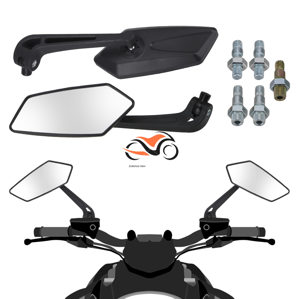 Motorrad Lenker Spiegel Rück Motorrad Bar Ende Spiegel Für Cafe Rennfahrer Rolle Moto-Cross Spiegel 8/10mm