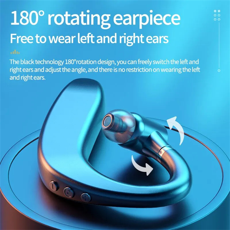Auriculares inalámbricos con Bluetooth, tapón para los oídos individual, auriculares de negocios de larga duración, orejas izquierda y derecha, auriculares generales para teléfonos móviles