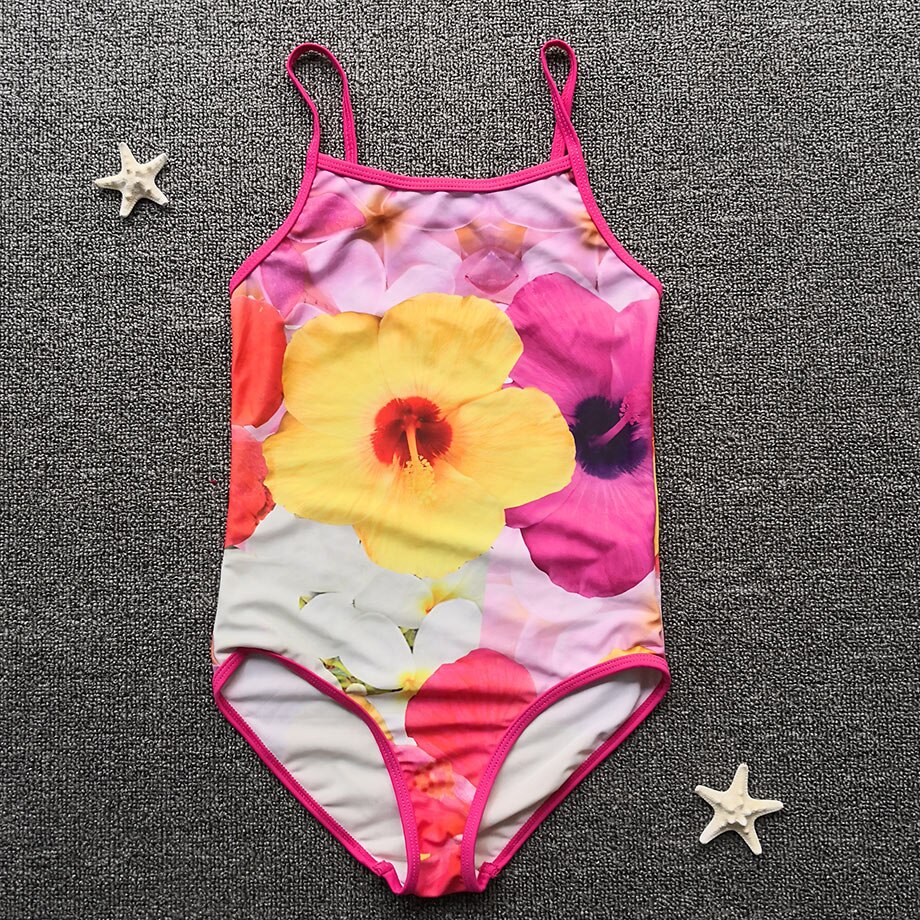 6-14 år pige badedragt i et stykke børn blomstret børn badetøj print teenager pige badedragt barn pige badetøj strandtøj