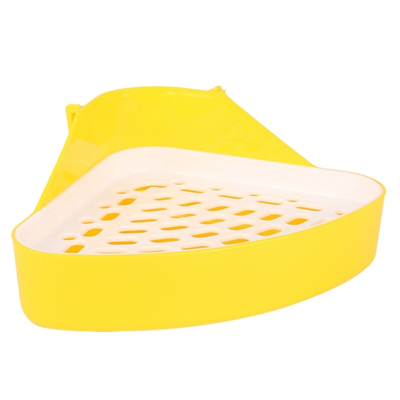 Plastic Corner Litter Pan Pet Toilet Triangle Litter Box Small Animal Litter Tray Potty Trainer for Hamster Baby Rabbit