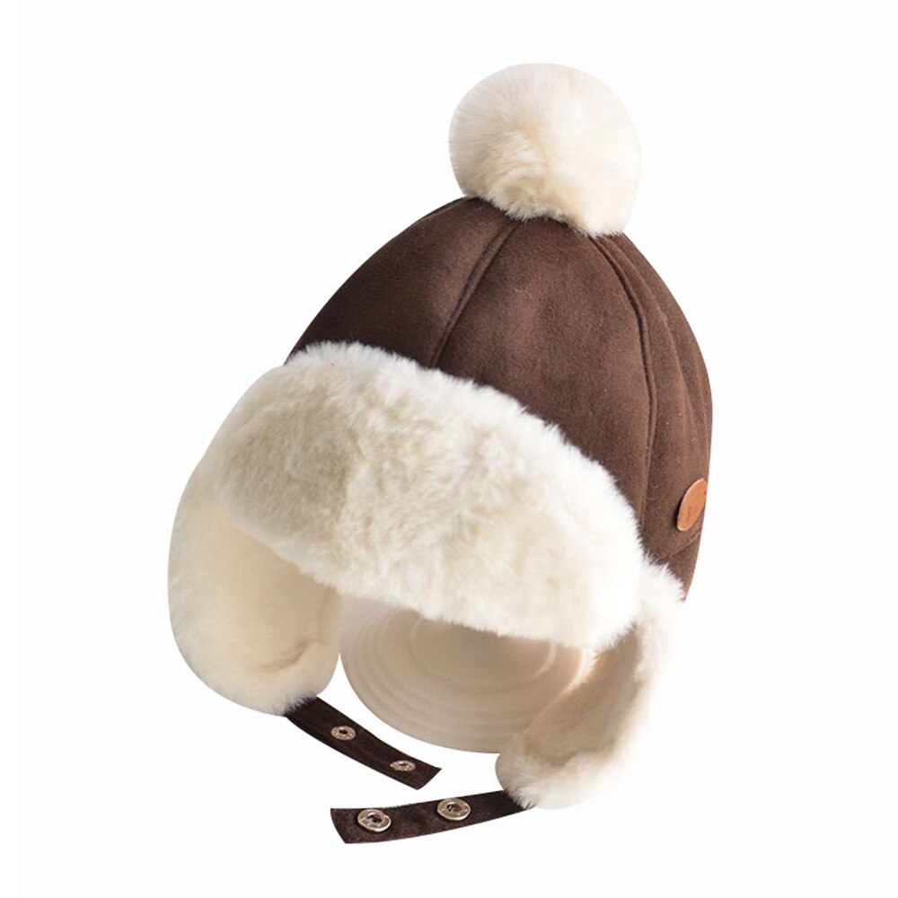 Barn bebis pojke flicka vinter ryssland hatt päls boll öra tjocka varm mössa med plysch #39 flygmössa 1 2 3 4 år