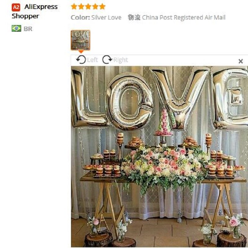 4 stks/set 40 Inch Zilver letter "LOVE" Folie Ballonnen Gelukkige Bruiloft Partij Decoratie Opblaasbare Letters Ballonnen Supplies