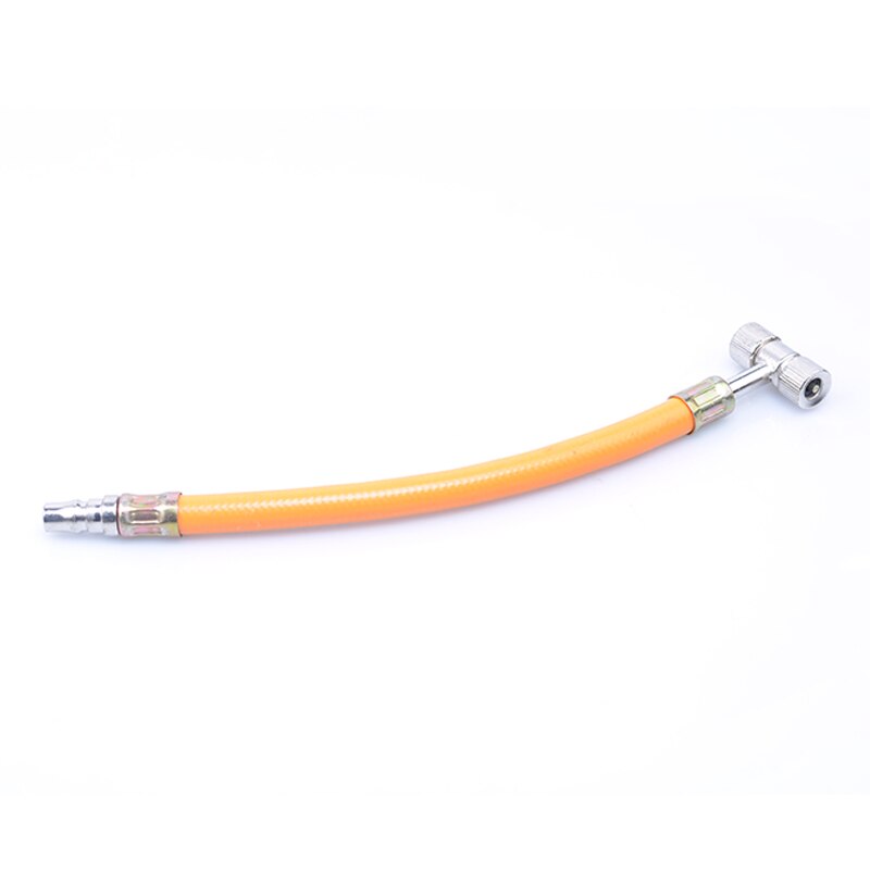 30cm Rubber T-Shaped Inflatable Tube Car Air Inflation Joint Bicycle Tire Dual-Purpose Fast Inflation Mouth Yellow Hose Inflator: Default Title