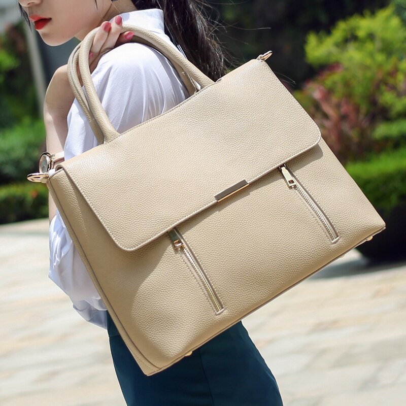 Mallette en Cuir Femme affaires sacs de bureau pour femmes sac de travail 13.3 "pochette d'ordinateur Bolso Trabajo Mujer Cartable Cuir Femme