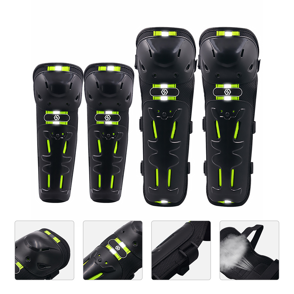 4pcs Protective Gear Riding Knee Pads Elbow Pads Motorcycle Limbs Protector: Default Title