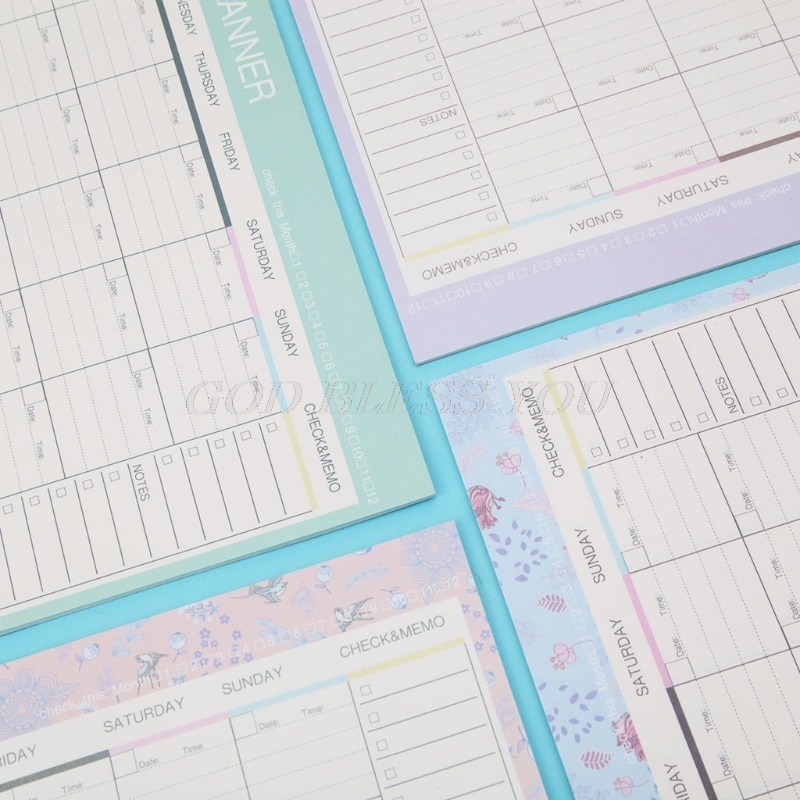 Månedlig papirpude 20 ark diy planlægger skrivebord dagsorden skolekontorartikler